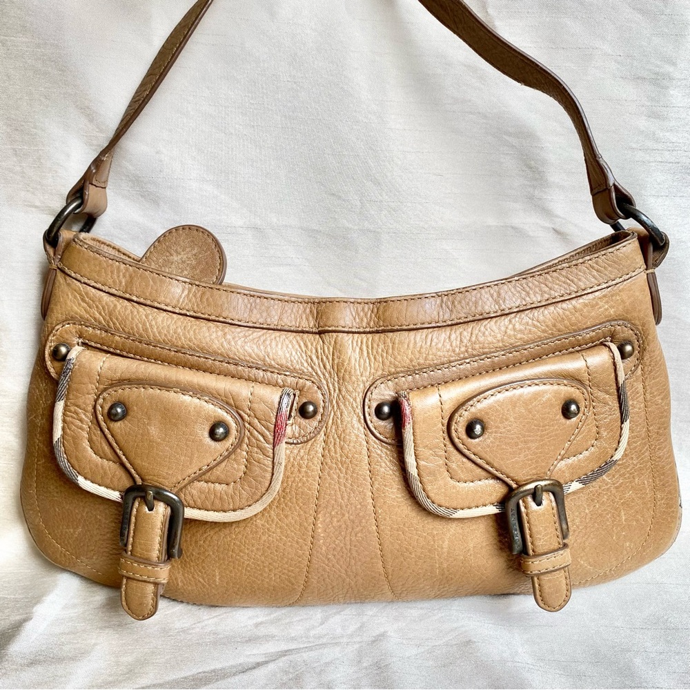 Burberry Tan Leather Shoulder Bag
